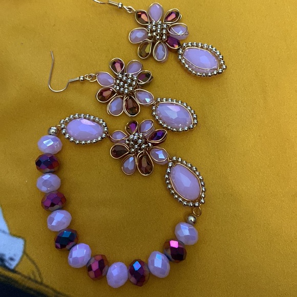 Jewelry - Set artisanal,,crystal bracelet and ring
